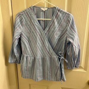 Women’s V-neck three-quarter length shirt